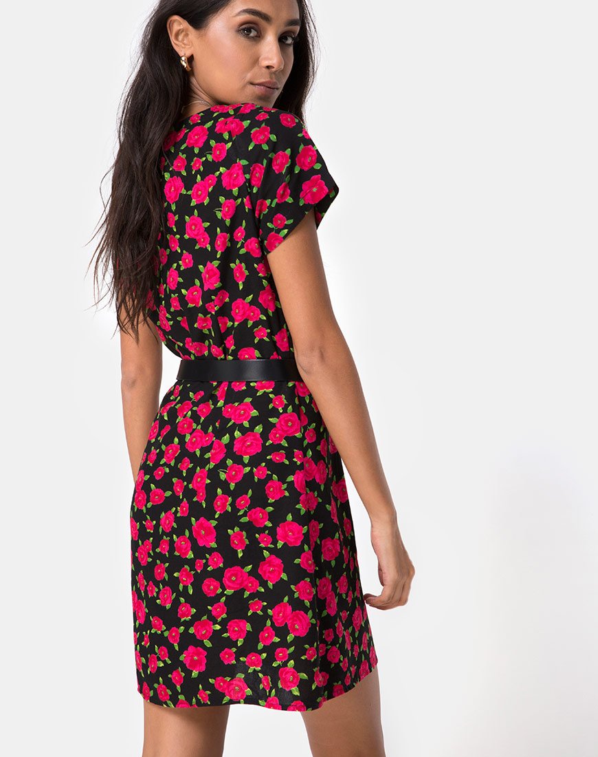 Zavacca Kleid in Rot Blüte