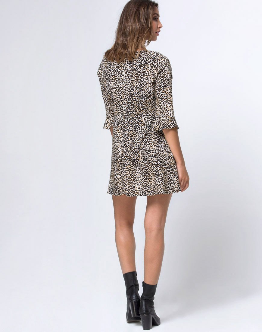 Image of Zavnon Kleid in Rar Leopard Braun