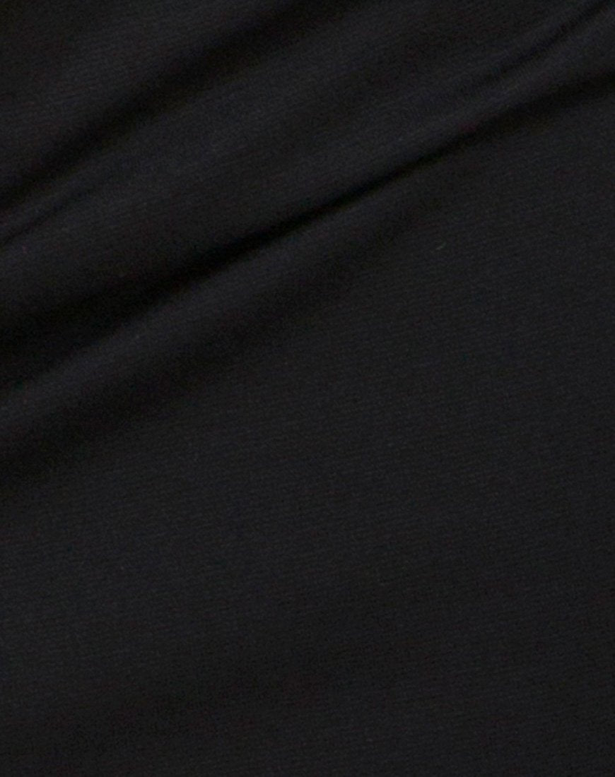 Image of Bocha Crop Top in Schwarz mit Silberkette