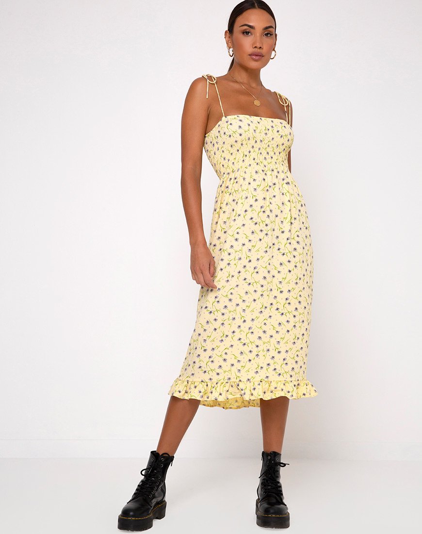 Zenith Kleid in Wild Flower Lemon Drop