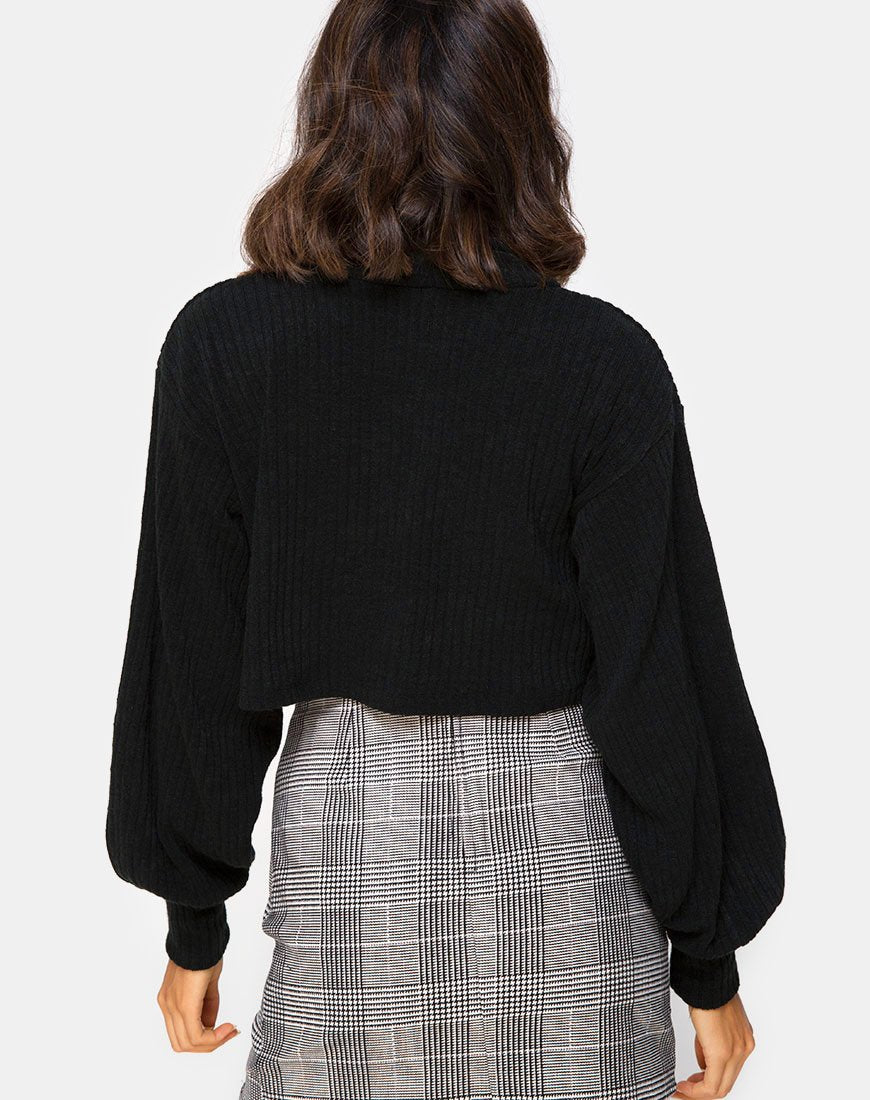 Image of Nizer High Neck Pullover in Schwarz