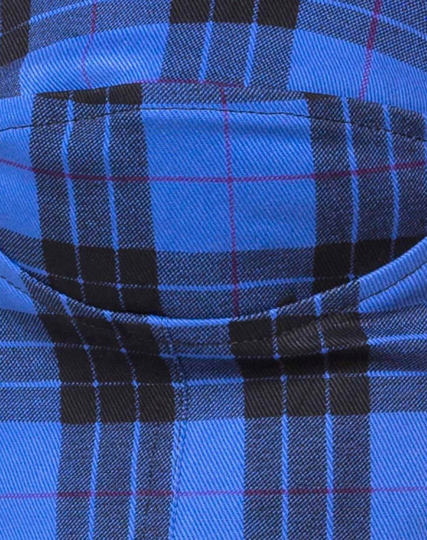 Bild von Zipshi Cropped Top in Tartan Blau