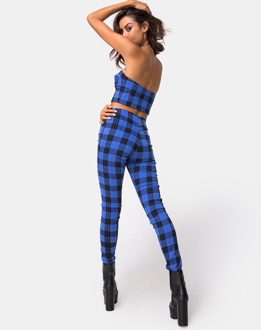Bild von Jolim Tapered Trouser in Tartan Blau