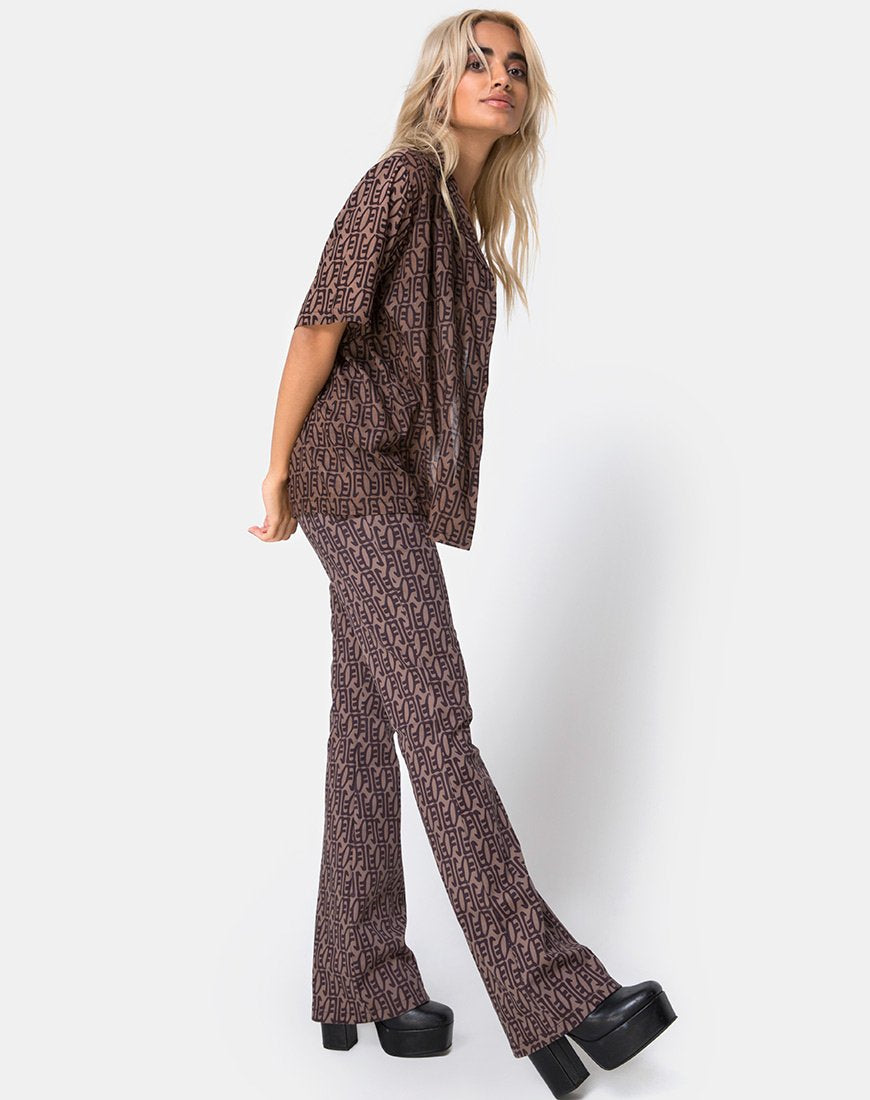 Zolia Hochtaillierte Hose in Chinese Moon