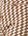 Diagonalkaro Tan und Elfenbein