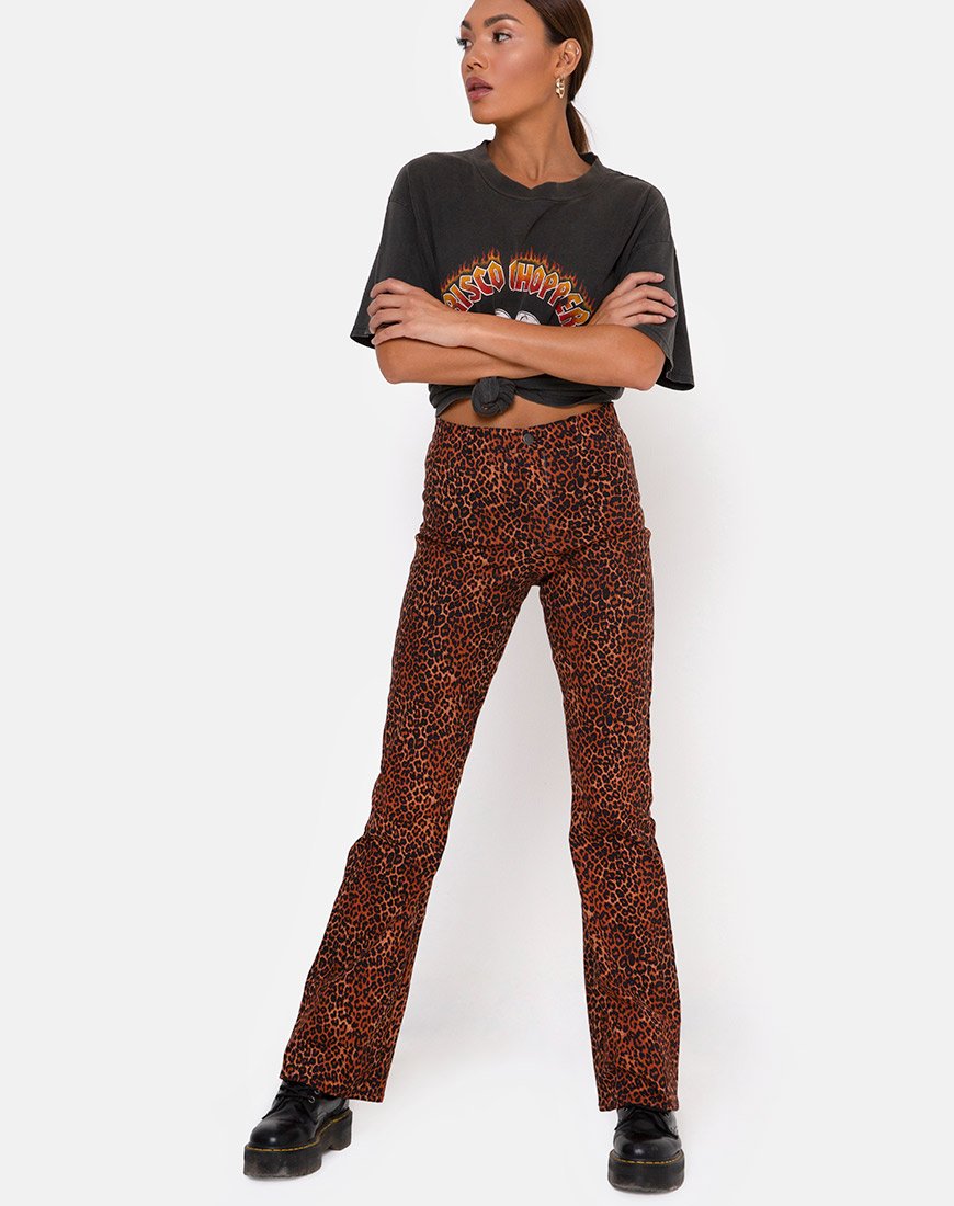 Bild von Zoven Hose in Ditsy Leopard Orange