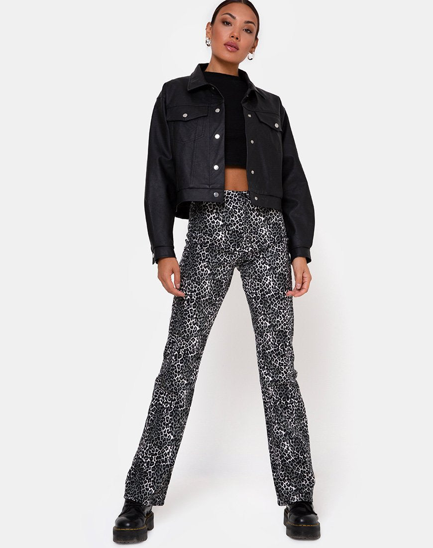 Image of Zoven Hose in Rar Leopard Grau