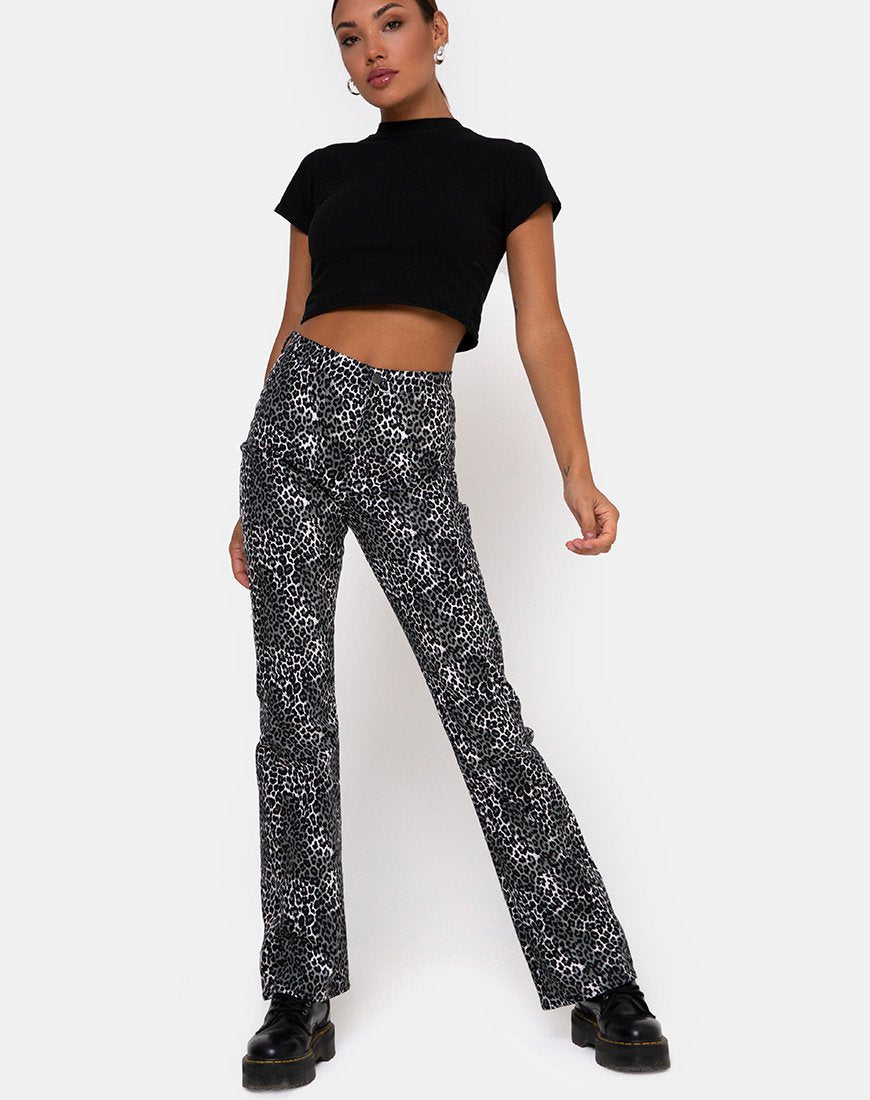 Image of Zoven Hose in Rar Leopard Grau