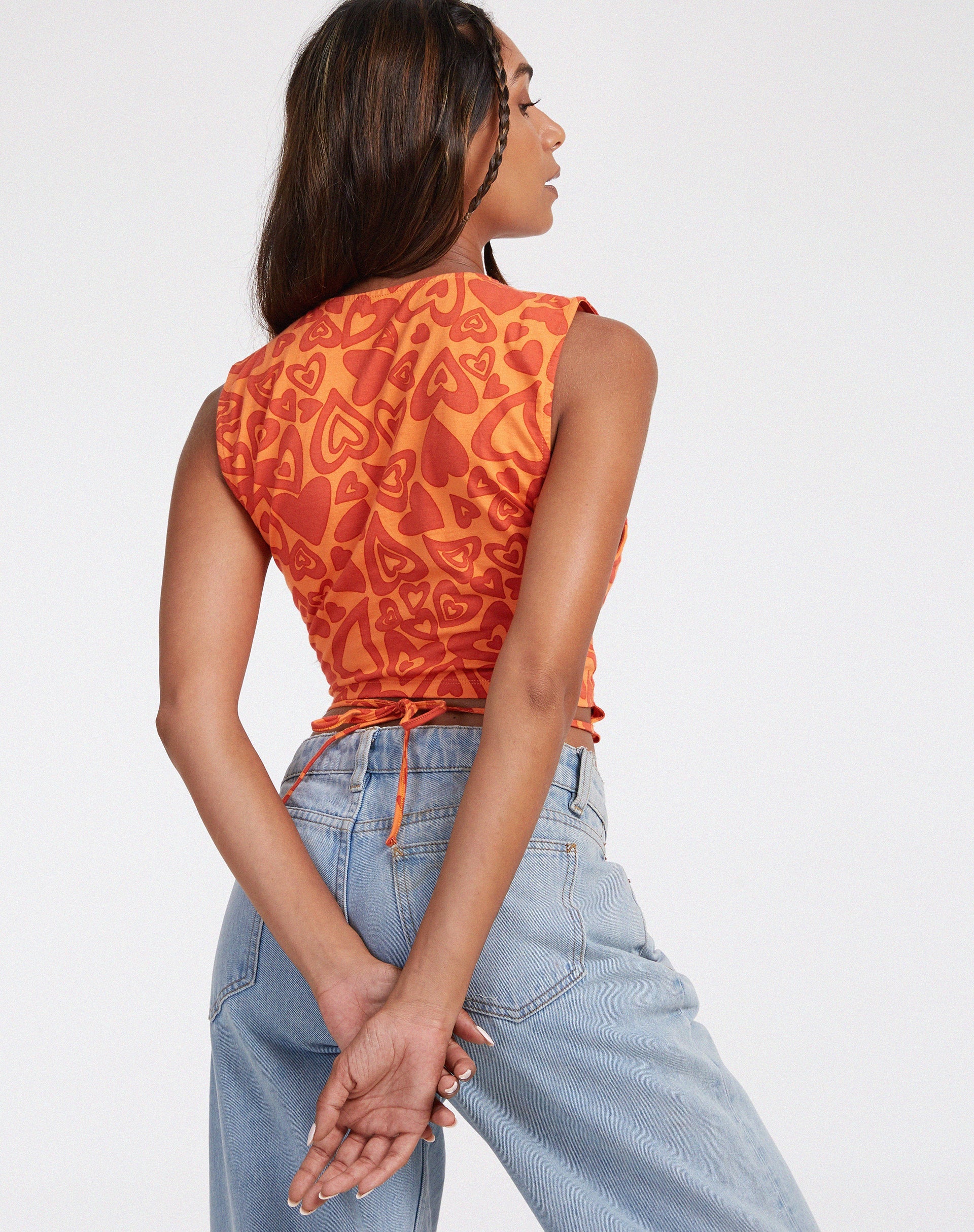 Abbildung des Baruna Tops in Retro Heart Orange