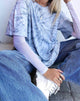 Bild von Maxi Tee in Grau Tie Dye