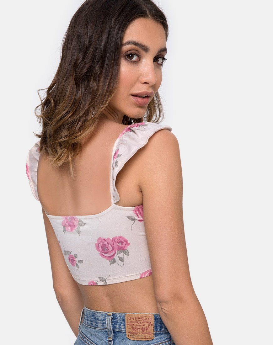 Chapslee Crop Top in Rosenblüte
