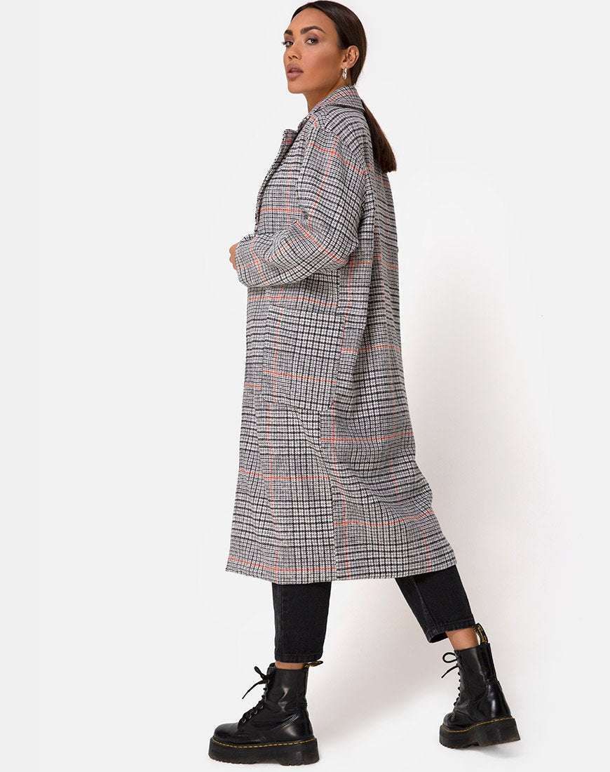 Bild von Glenn Duster Coat in Glenn Check Orange