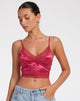 Abbildung von Dyrana Crop Top in Rose Flock Magenta