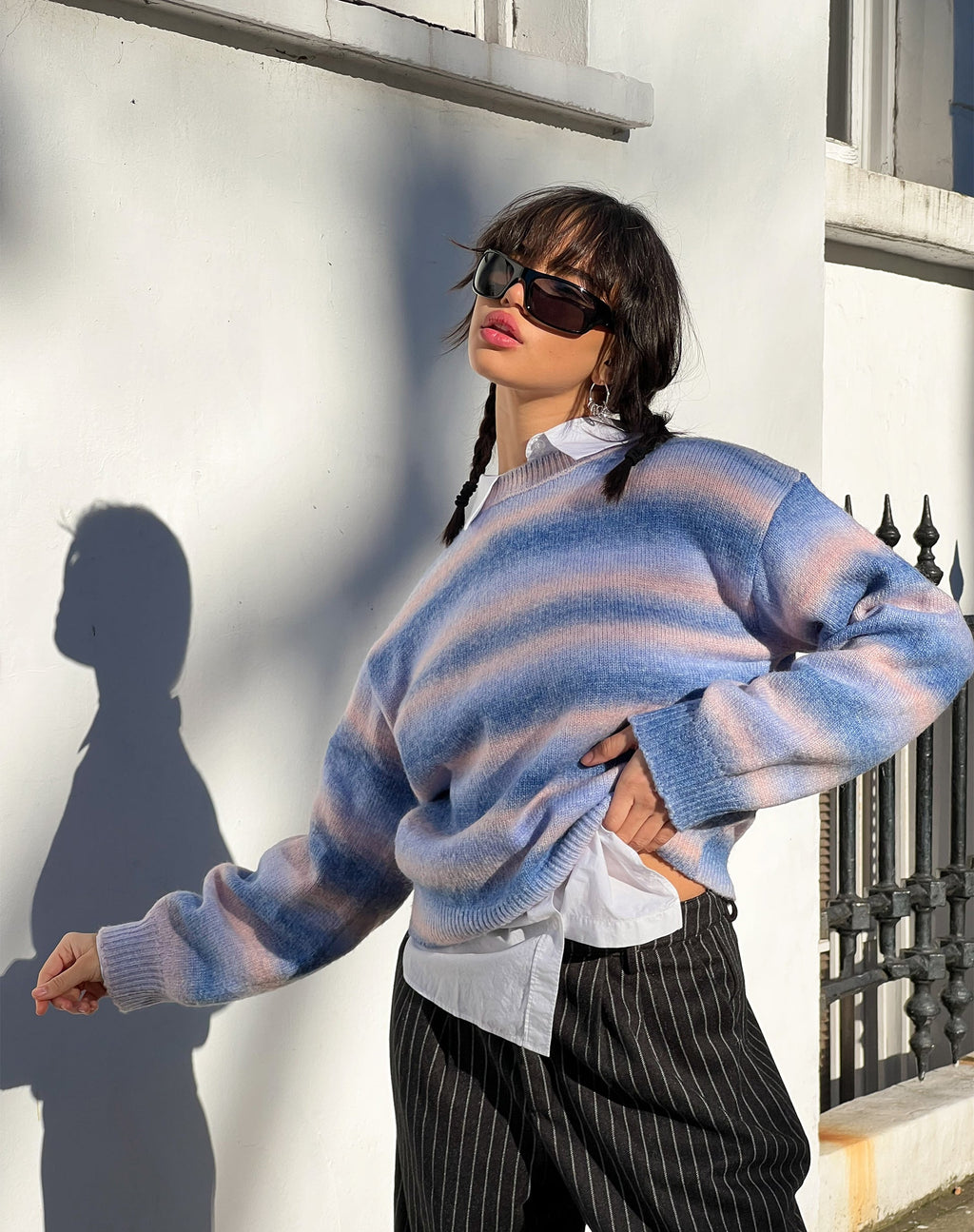 Ammaria Pullover in Rosa und Blau