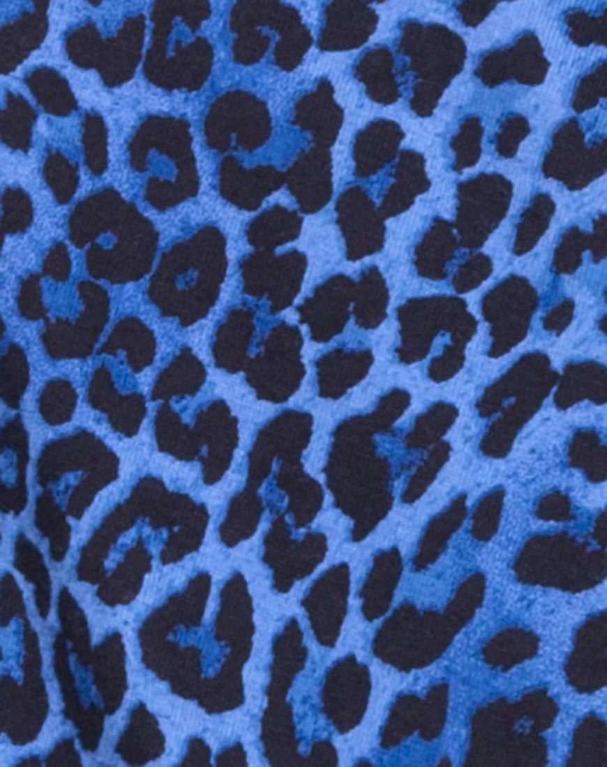 Bild von Sunny Kiss Oversize Tee in Leopard Königsblau
