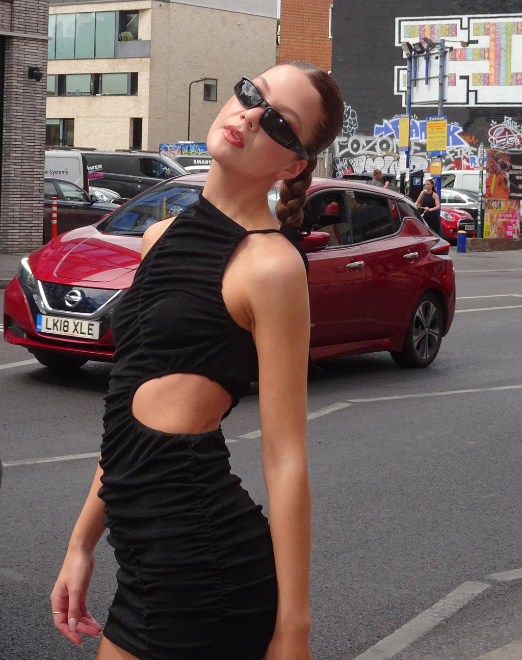 MOTEL X JACQUIE Osanna Minikleid in Schwarz