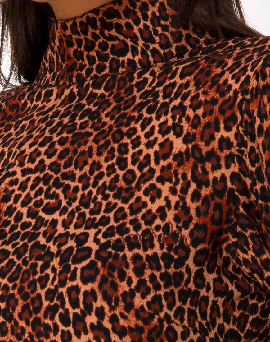 Bild von Jasty Crop Top in Crinkle Ditsy Leopard Orange