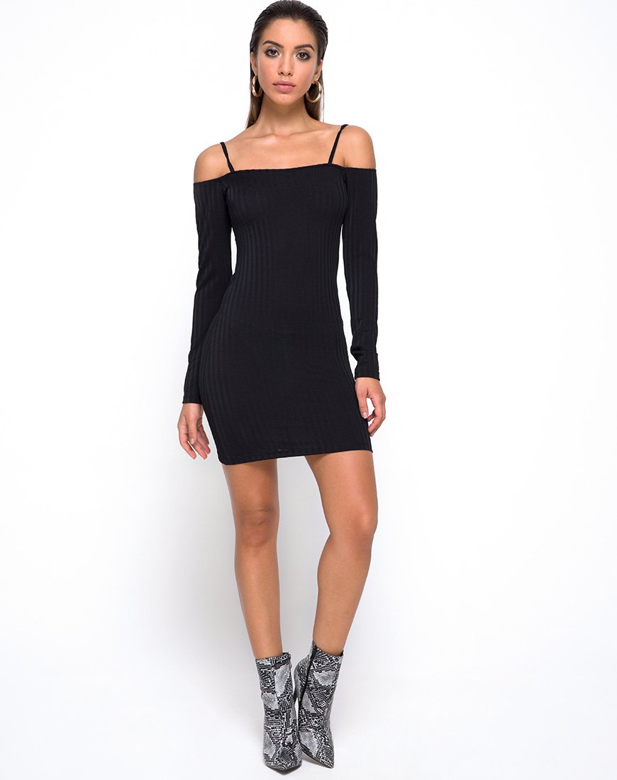 Image of Jetty Bodycon Kleid in Schwarz