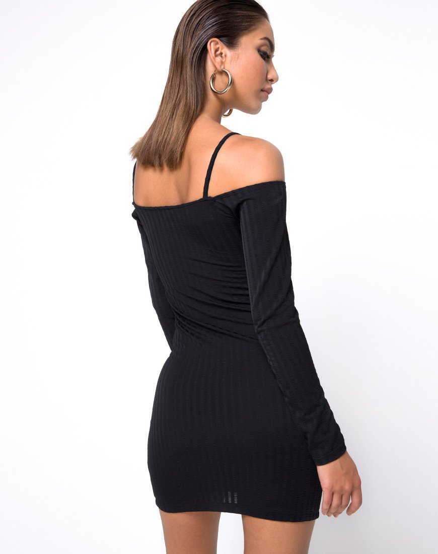 Jetty Bodycon Kleid in Schwarz