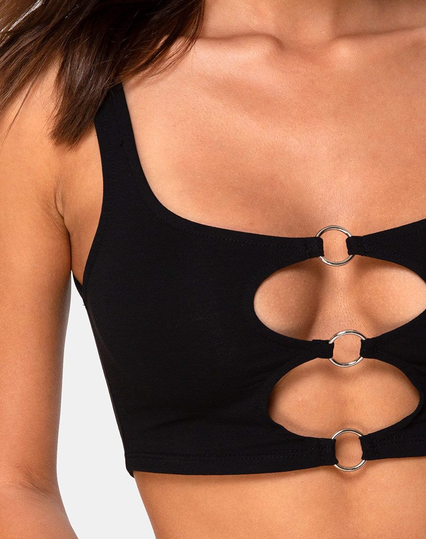 Bild von Keddo Crop Top in Schwarz