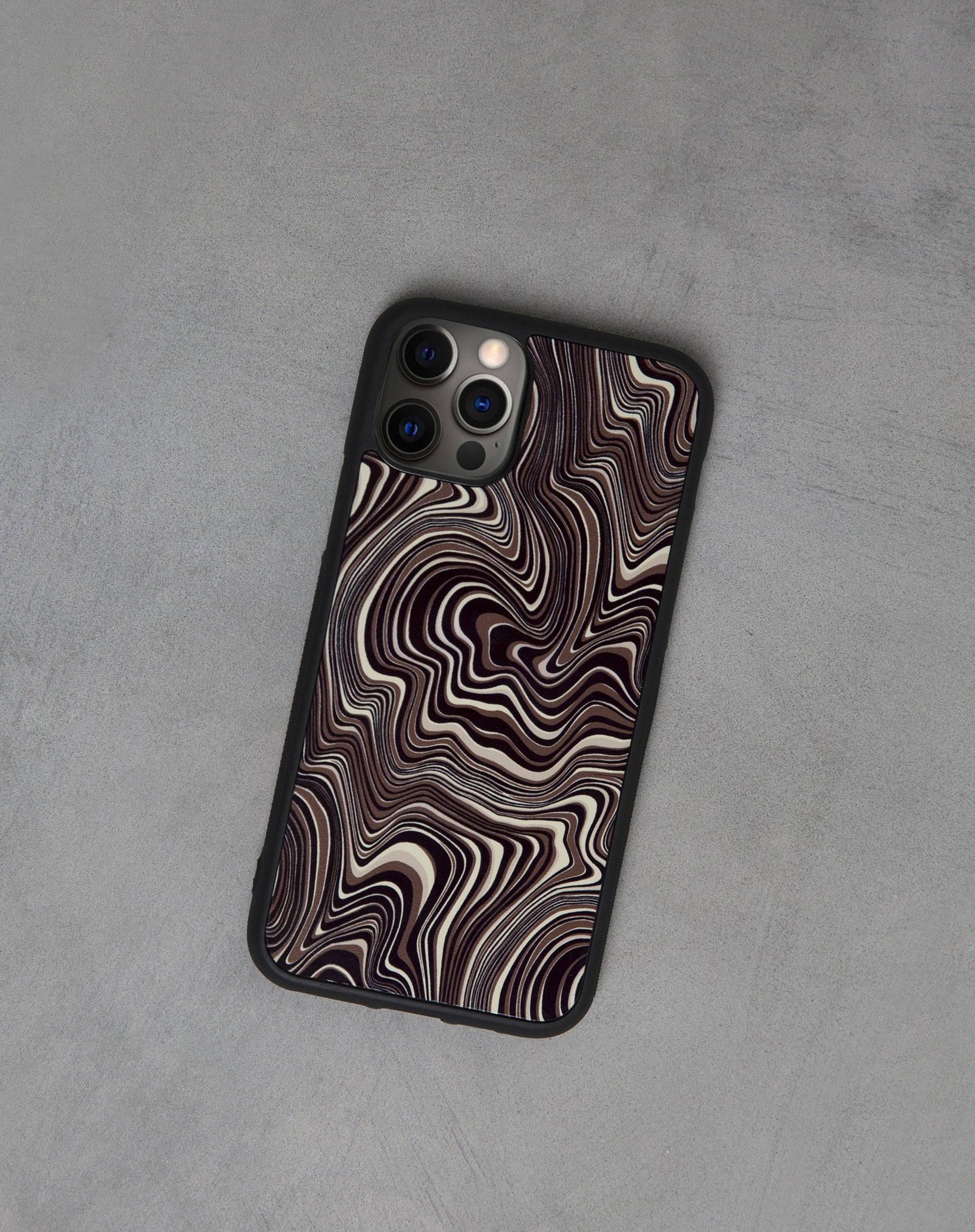 Bild von Iphone Tasche in 70s Ripple Braun