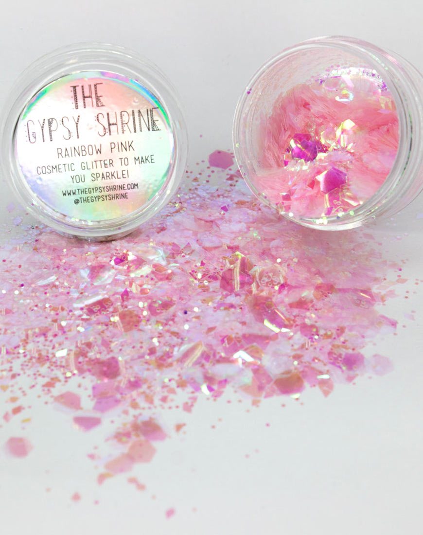 Bild von Der Zigeunerschrein Regenbogen Rosa Glitzer Topf