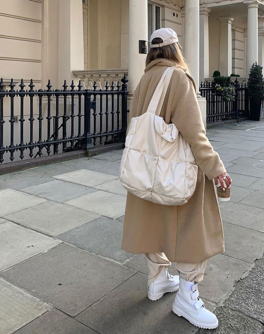 Duster Coat in gewebtem Tan