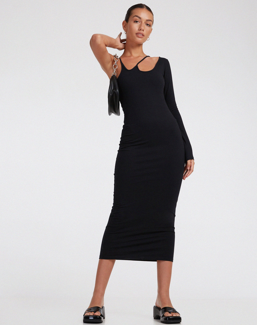 Umage Maxikleid aus Lycra Schwarz