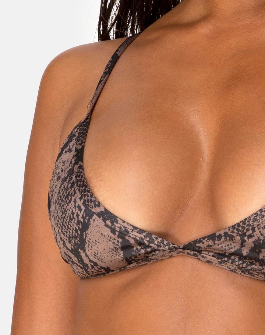 Bild von Valter Bikini-Oberteil in Schlange Taupe