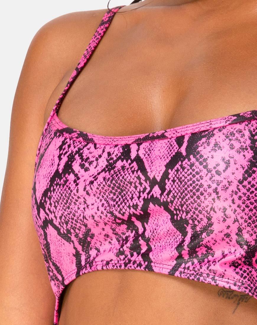 Bild von Varois Badeanzug in Snake Pink