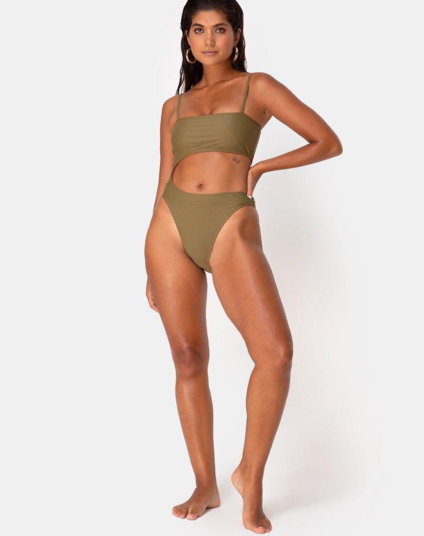 Image von Zamia Badeanzug in mattem Khaki