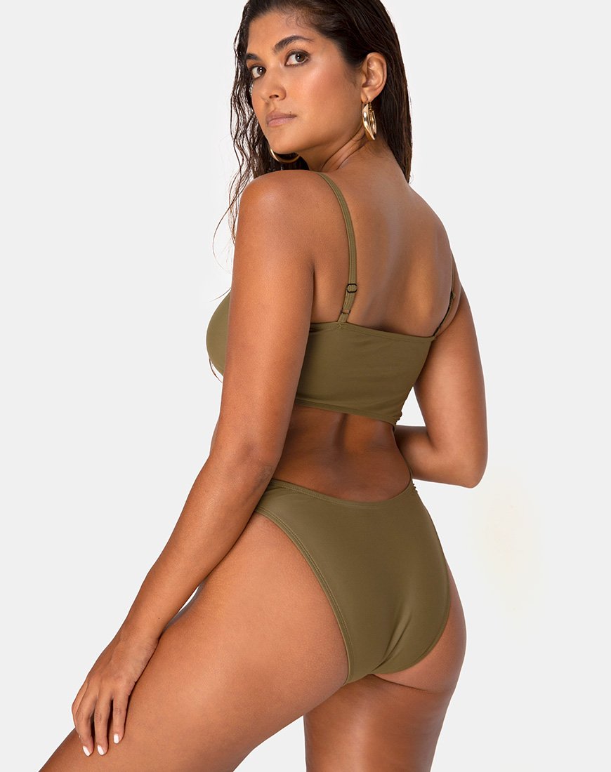 Zamia Badeanzug in mattem Khaki